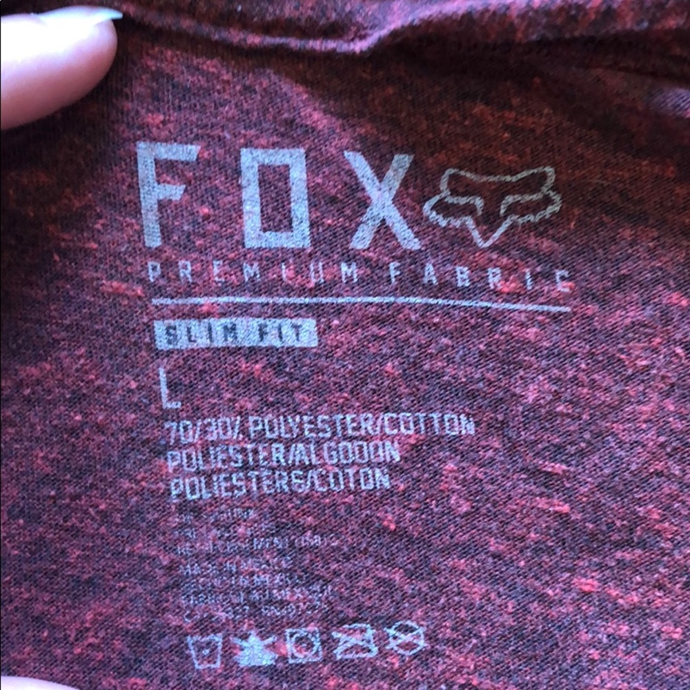 Maroon fox racing slim fit T-shirt
